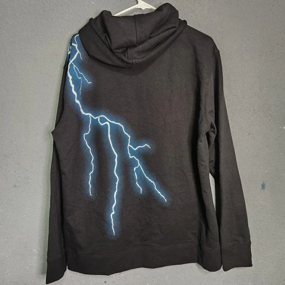 Dark Universe Universal Studios Mens Lightning Bolt Hoodie Black Size L - Picture 3 of 7